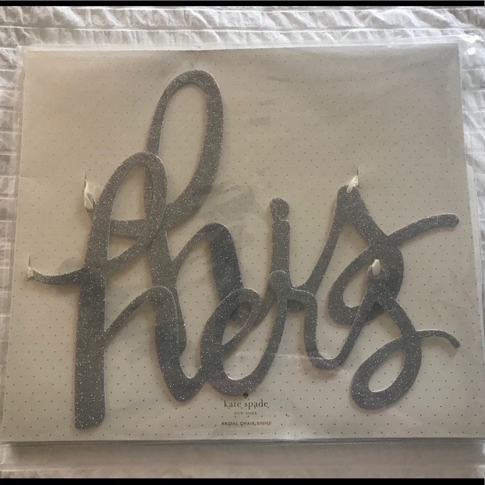 Kate Spade His & Hers Chair Sign Wedding Decor